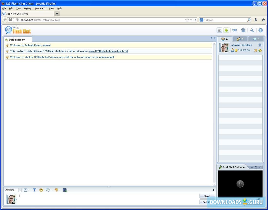123 Flash Chat Server Software