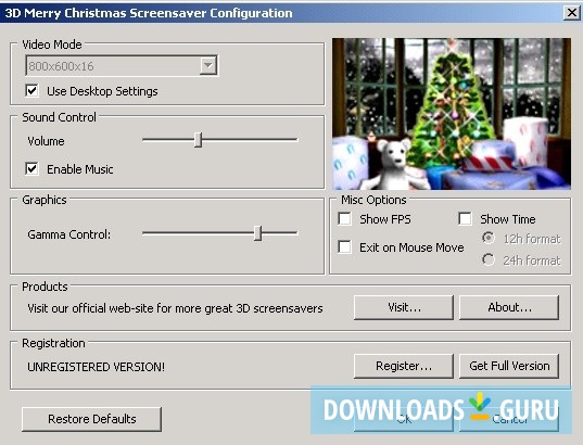 3D Merry Christmas Screensaver