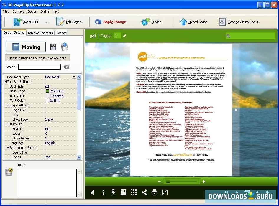 3D PageFlip Professional