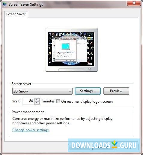 Screen Saver Settings