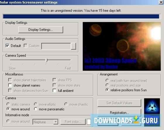 3D Solar System Screensaver