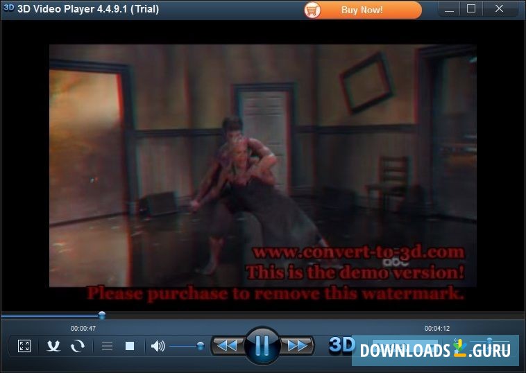 Using the anaglyph filter