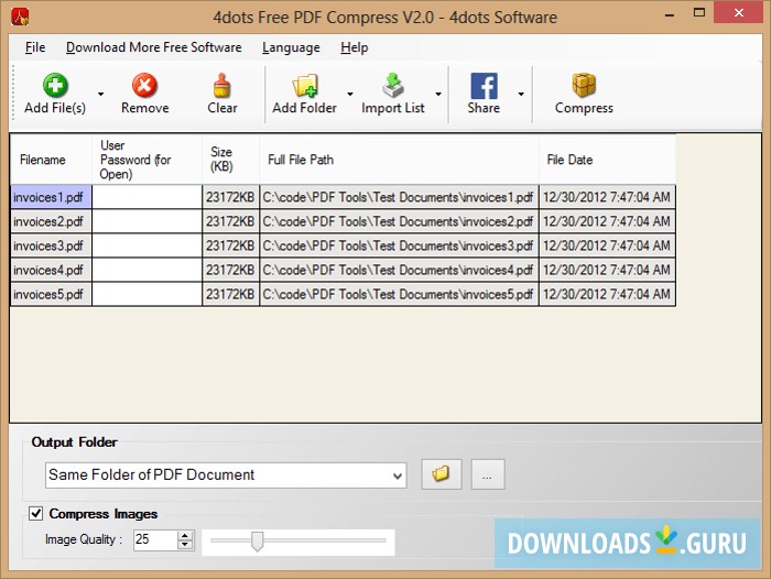 4dots Free PDF Compress