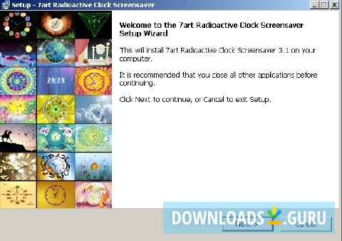 7art Radioactive Clock © 7art-screensavers.com