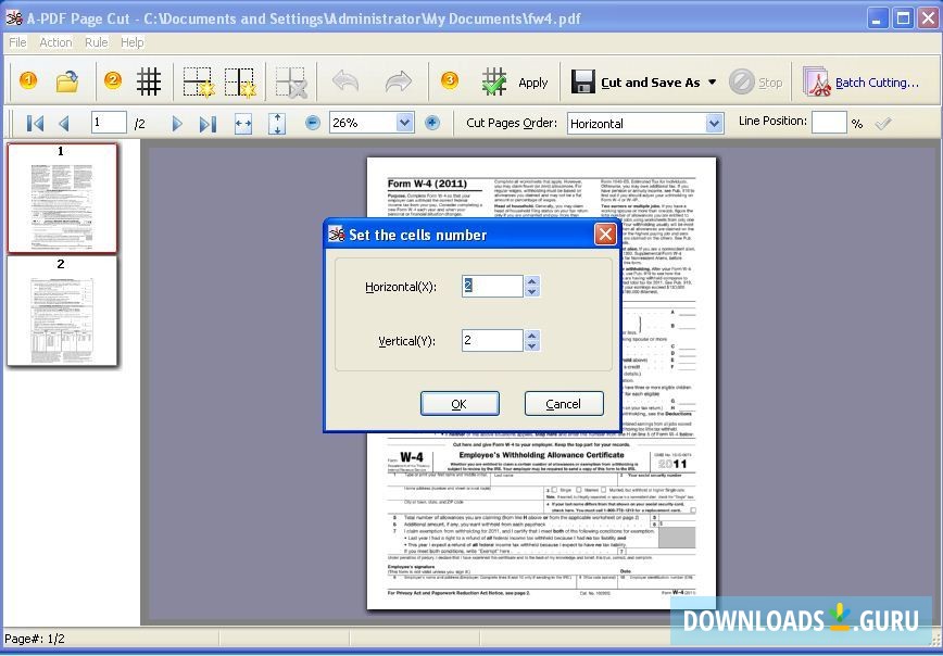 A-PDF Page Cut