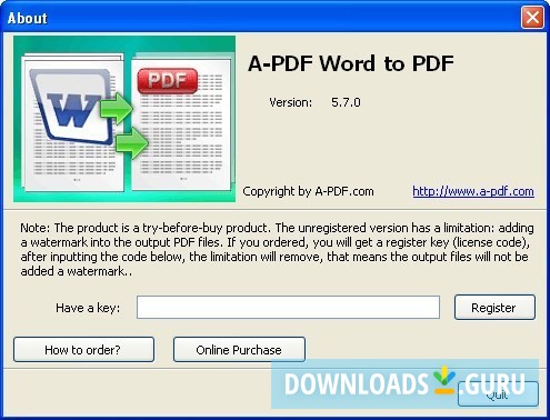 A-PDF Word to PDF