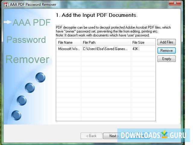 Main Menu