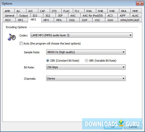 MP3 Encoding Preferences