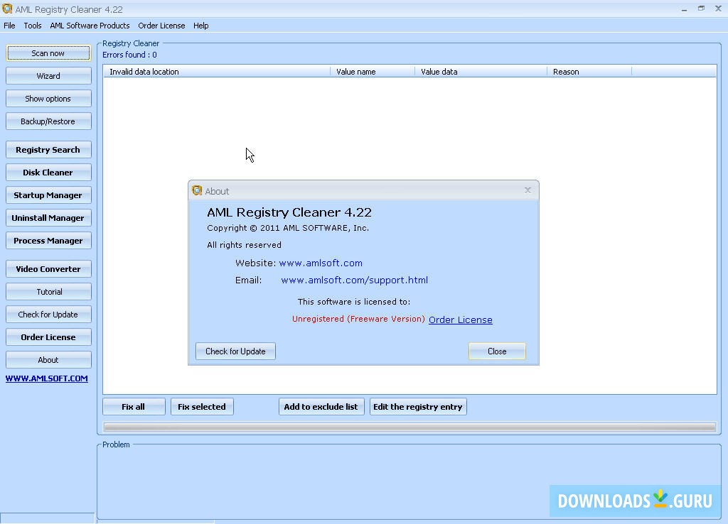 AML Free Registry Cleaner
