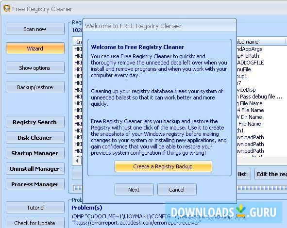 free registry cleaner download