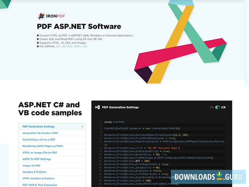 ASP. NET PDF Generator