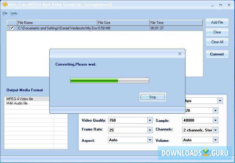 Abcc Free MPEG4 Mp4 Video Converter