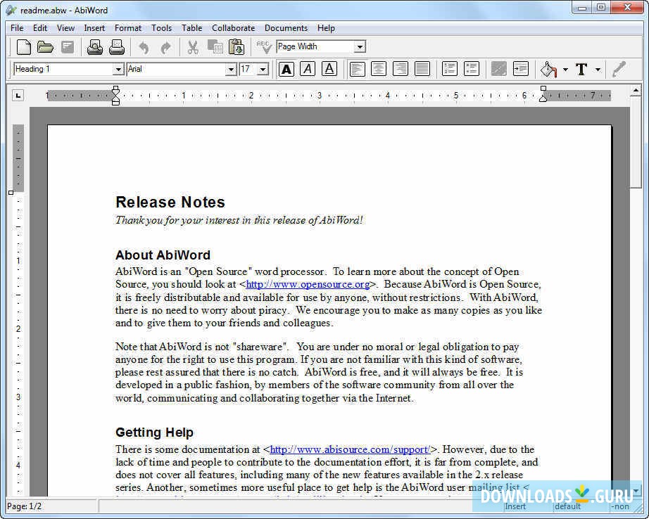 free abiword for windows 10