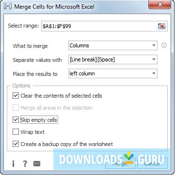 AbleBits.com Merge Cells Wizard for Microsoft Excel