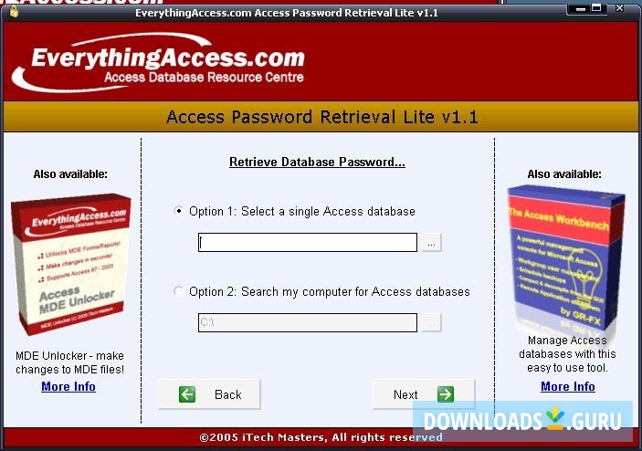 Password retrival wizard