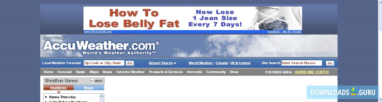 AccuWeather.com Toolbar for Internet Explorer Users