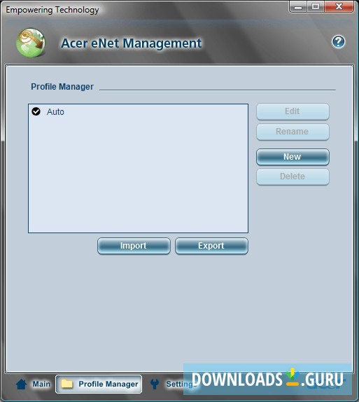 Acer eNet Profile Manager