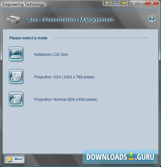 Acer ePresentation Main