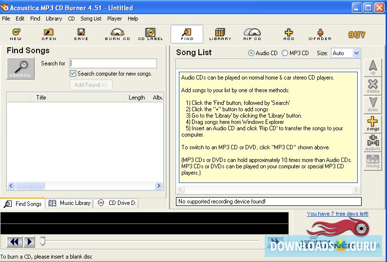 Acoustica MP3 CD Burner