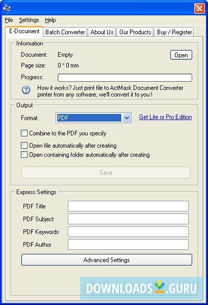 ActMask ALL2PDF PDF Creator