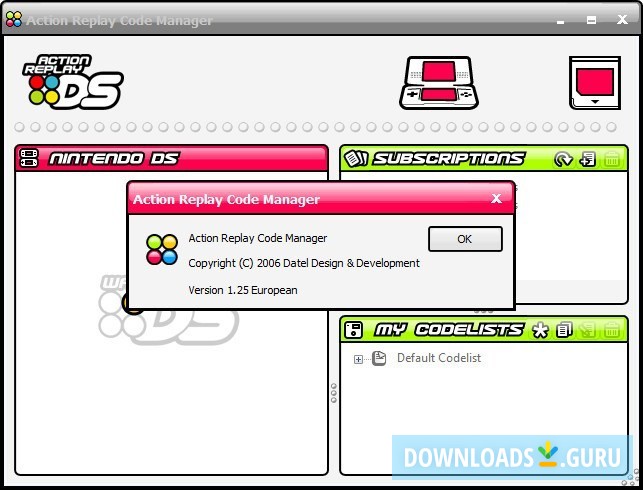 action replay device manager download