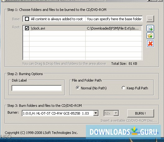 Active@ Data CD/DVD Burner