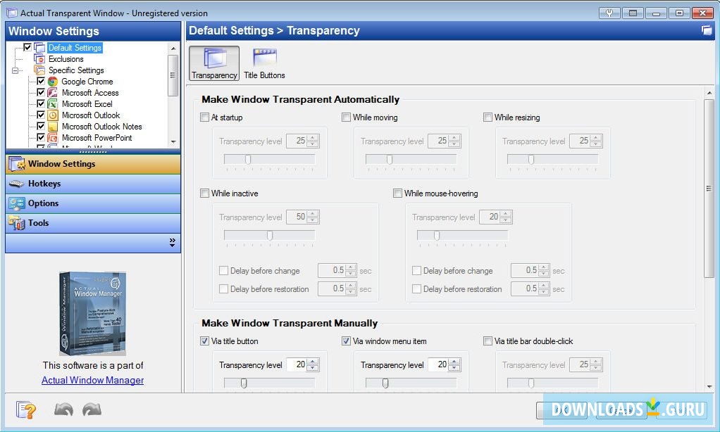 Actual Transparent Window