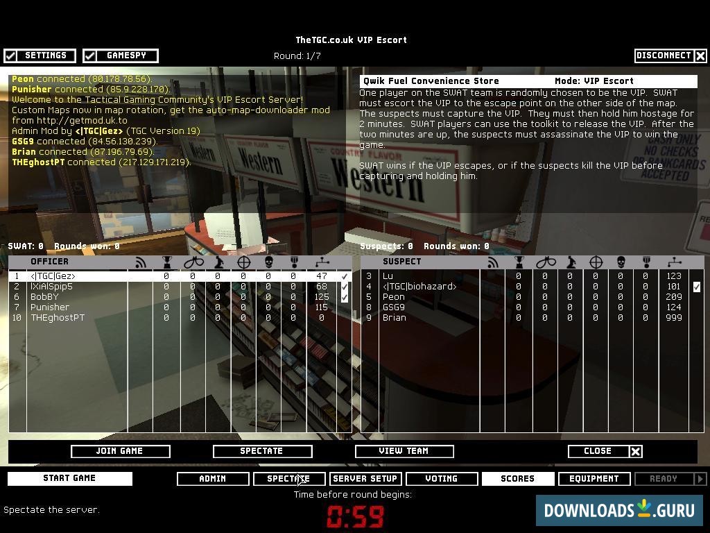 Admin Mod v22 for SWAT 4