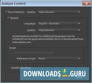 Adobe CS6 American English Speech Analysis Models