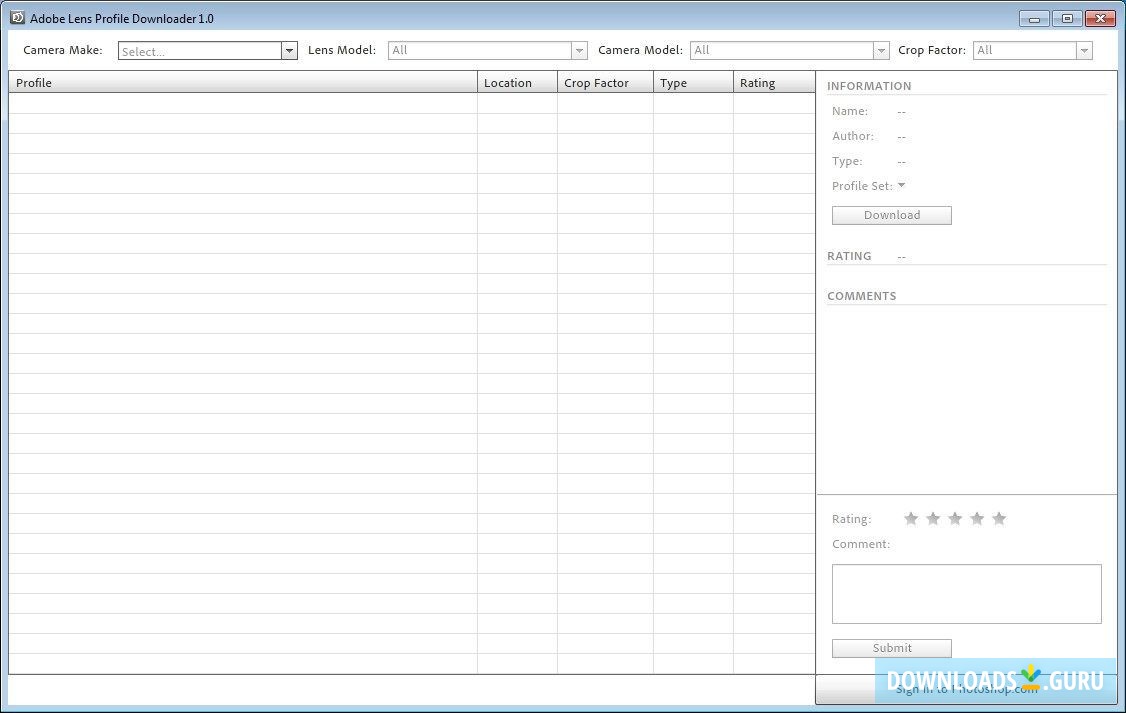 Adobe Lens Profile Downloader
