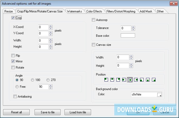 Batch Mode With Advanced Options