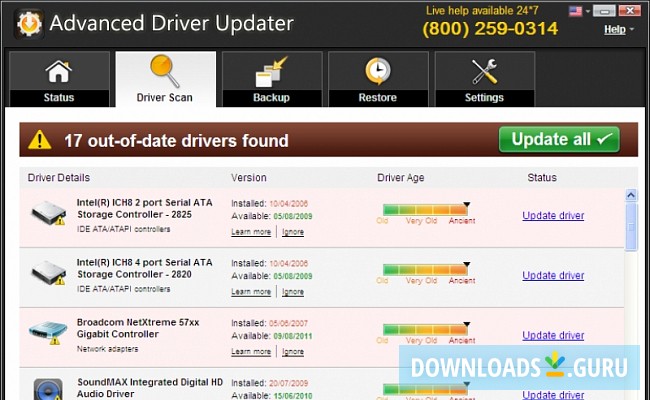 Advanced driver search