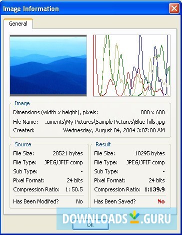 Image information panel 