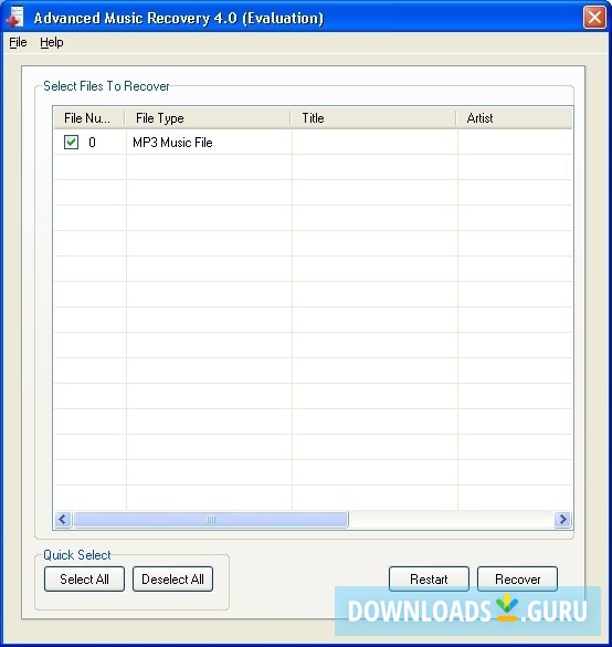 Advanced Music Recovery