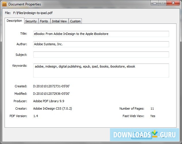 PDF Document Properties
