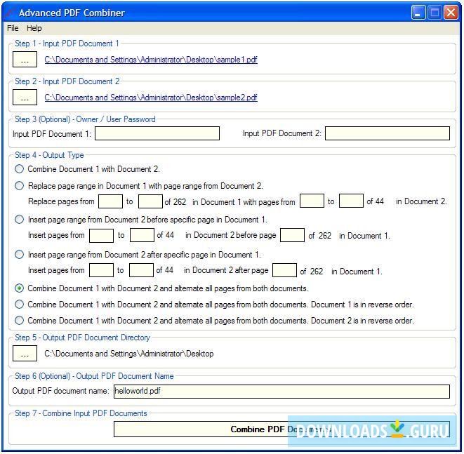 Advanced PDF Combiner
