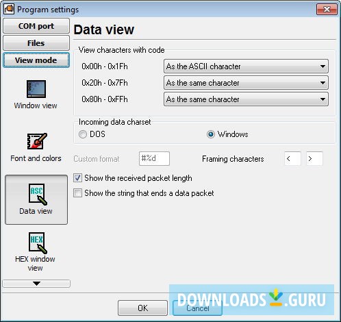 Data View Settings