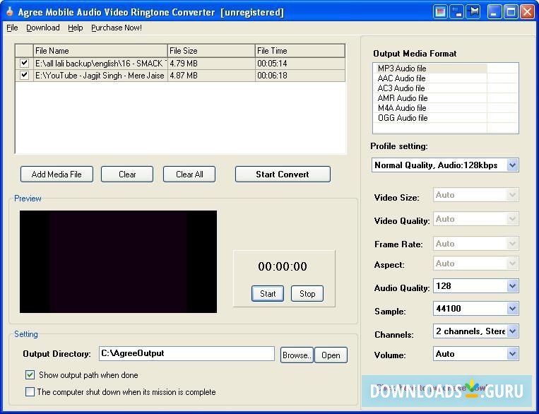 Agree Free Mobile Audio Video Ringtone Converter