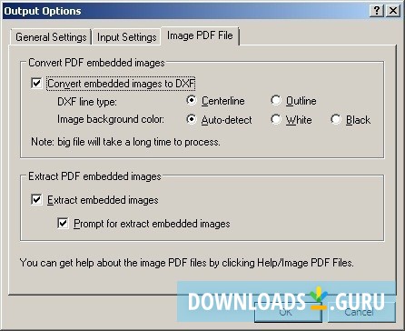 Image PDF Settngs