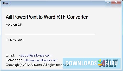 Ailt PowerPoint to Word RTF Converter
