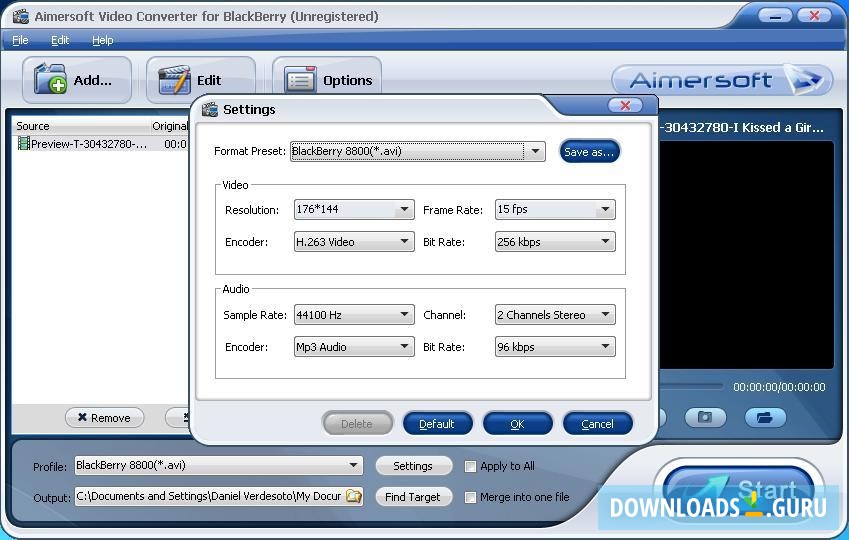 Aimersoft Video Converter for BlackBerry