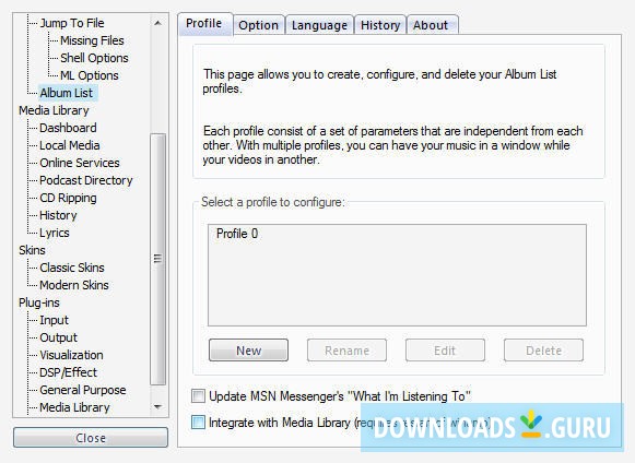 Album List for Winamp