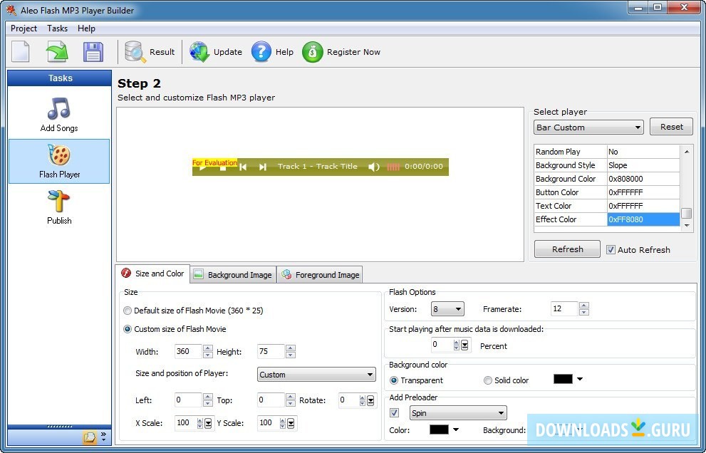 Customizing Music Player