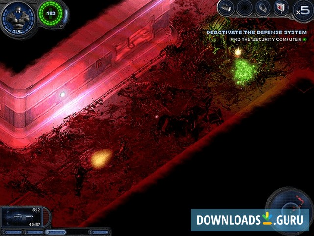 Shooting some aliens.