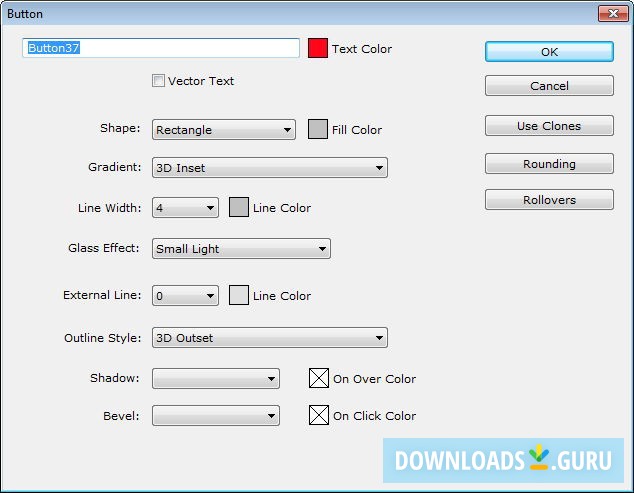 Button Insertion Window