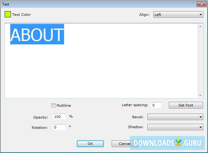 Editing the Properties of Text Element