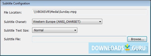 Subtitle Configuration Window
