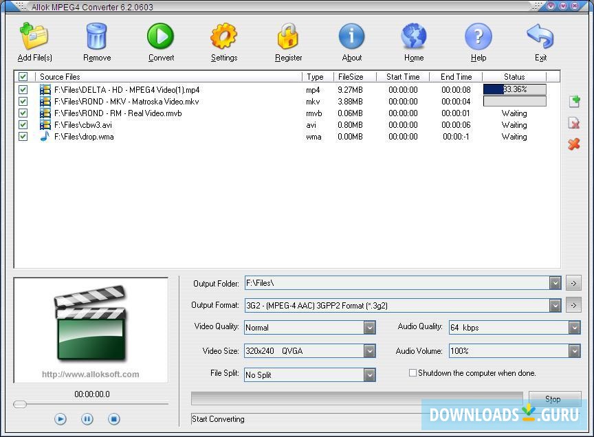 Allok MPEG4 Converter