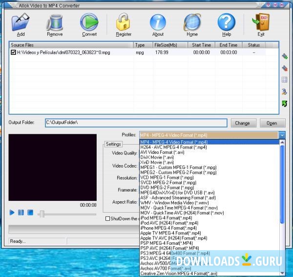 video output settings