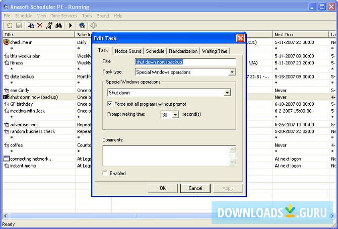 Anasoft Scheduler PE